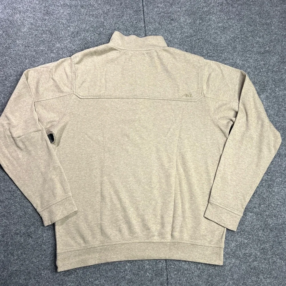 Mountain Khakis Men's Medium‎ Tan Heathered Cotton Quarter Zip Pullover Sweater